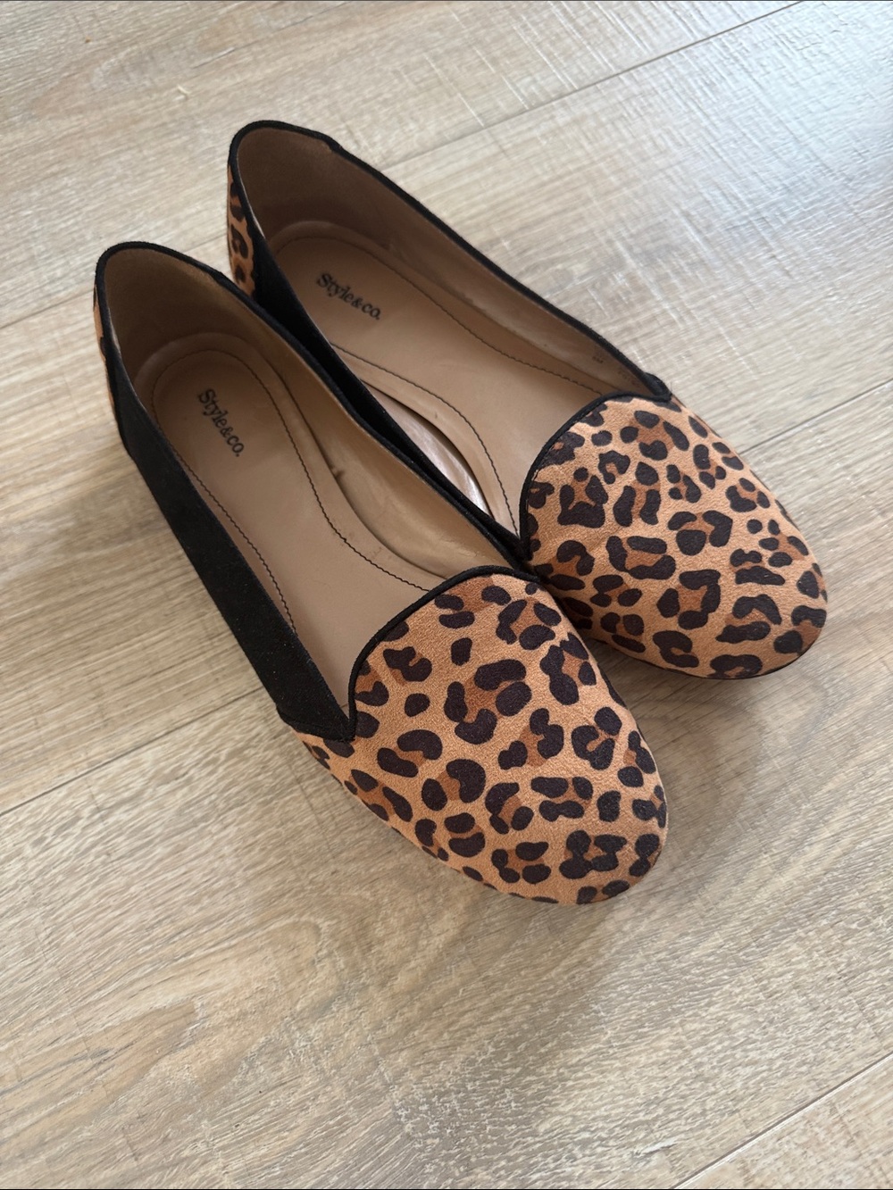 Women’s ballet flats cheetah/black combo size 8M